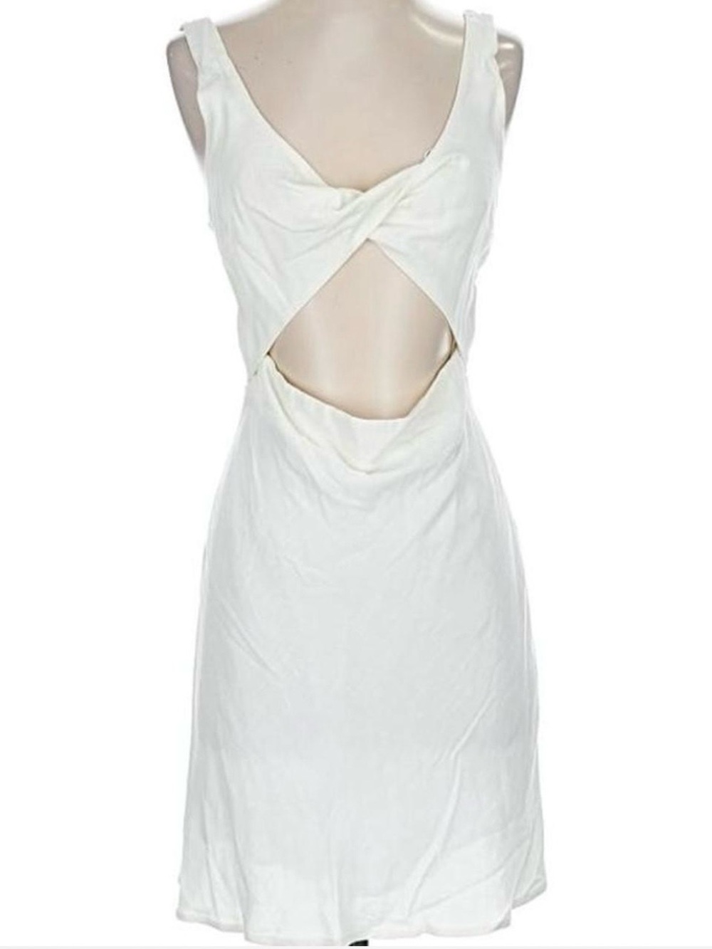 Petal & Pup White Backless Twist Cutout Dress